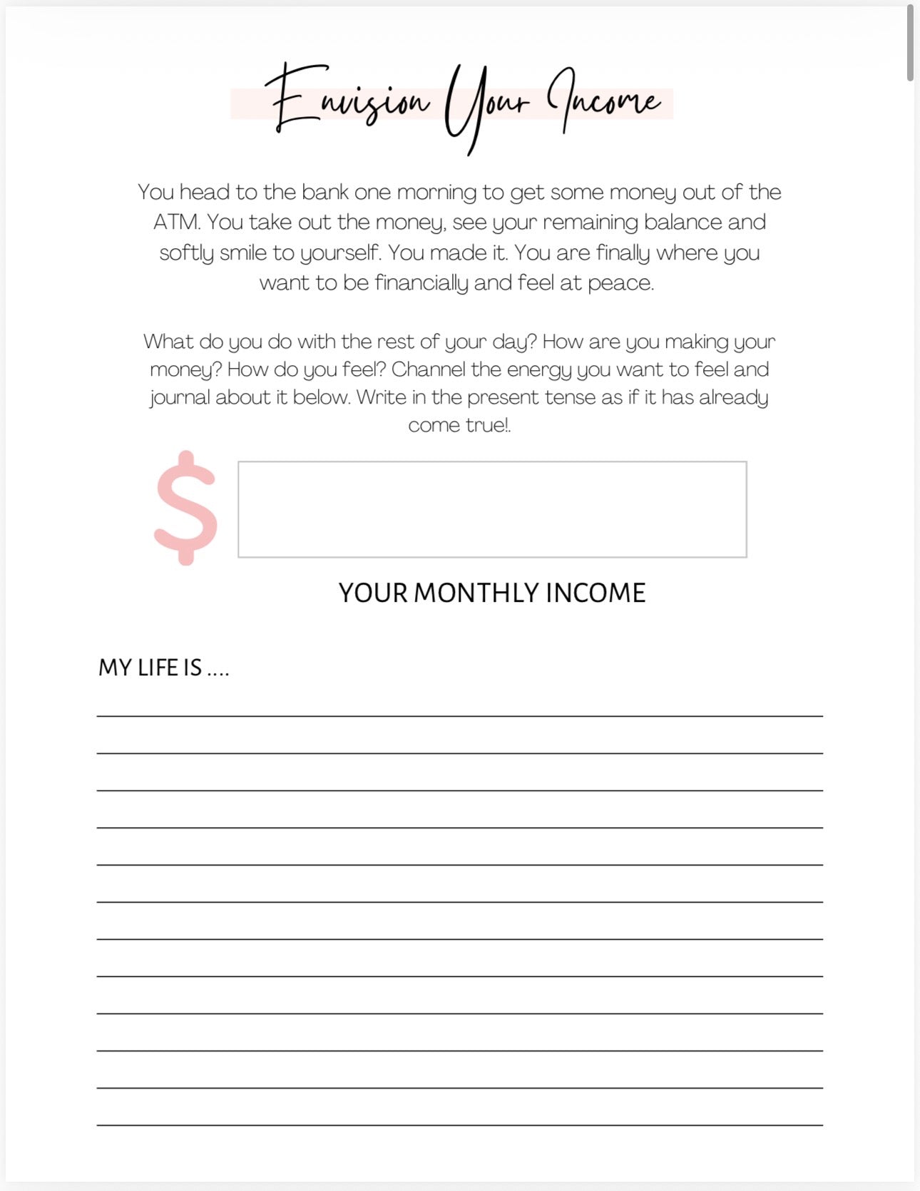 Money Manifestation Journal (PDF)